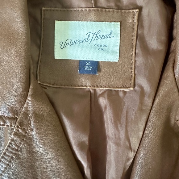 Target Universal Thread Tan Faux Leather Jacket - Picture 4 of 4